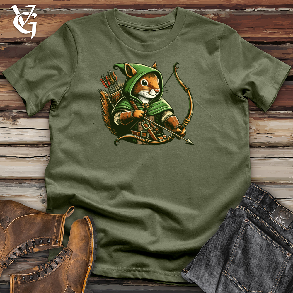 Viking Goods Adventurous Archer Squirrel Softstyle Tee Military Green / L