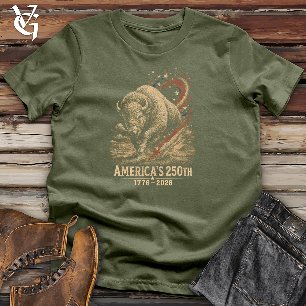 Viking Goods American Bison Tee Military Green / L