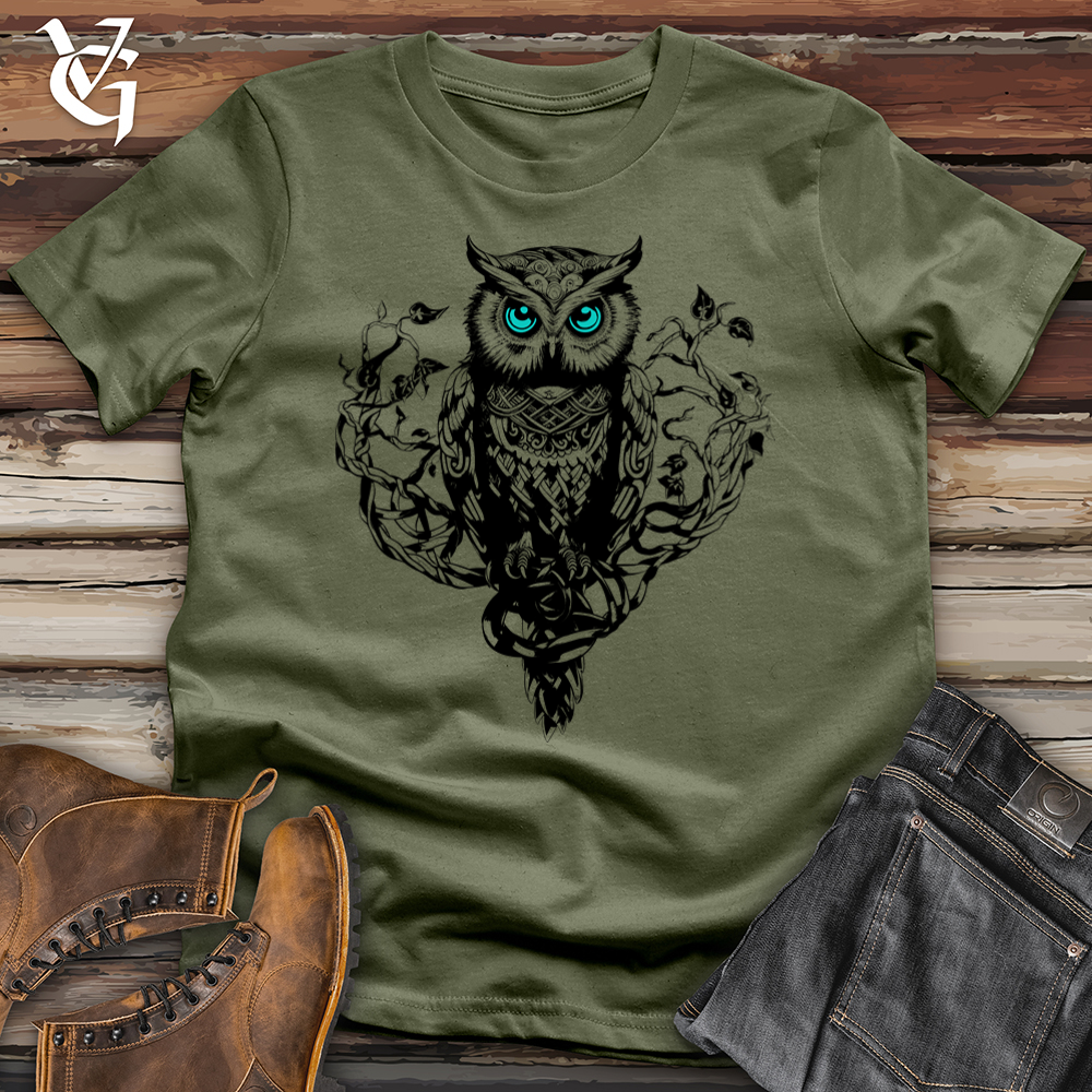 Viking Goods Aqua Eyed Owl Softstyle Tee Military Green / L