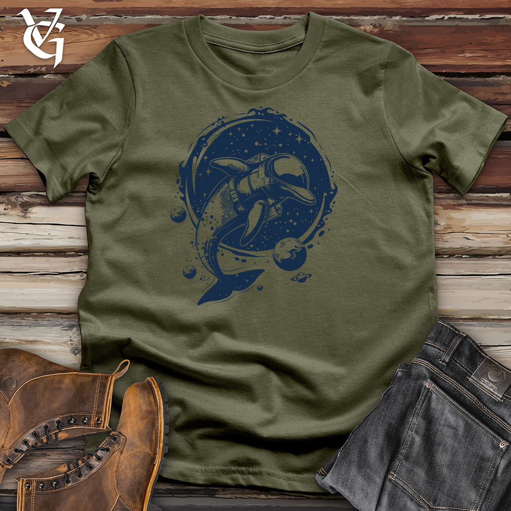 Viking Goods Astronaut Dolphin Odyssey Cotton Tee Military Green / L