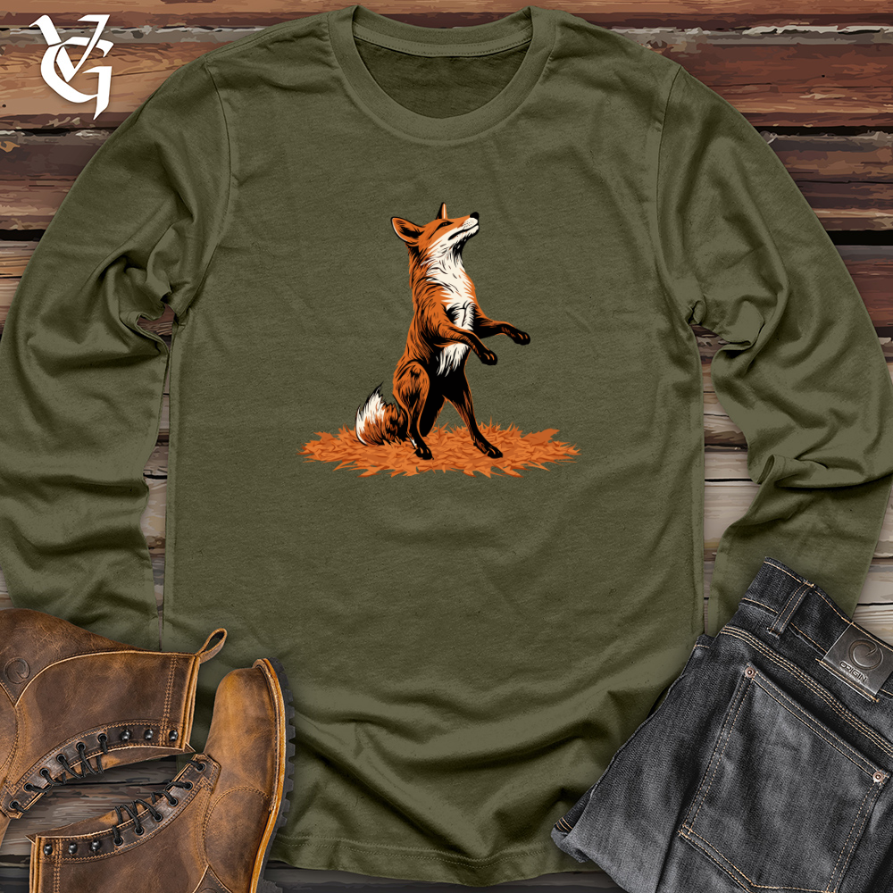 Viking Goods Autumn Fox Frenzy Long Sleeve Military Green / L