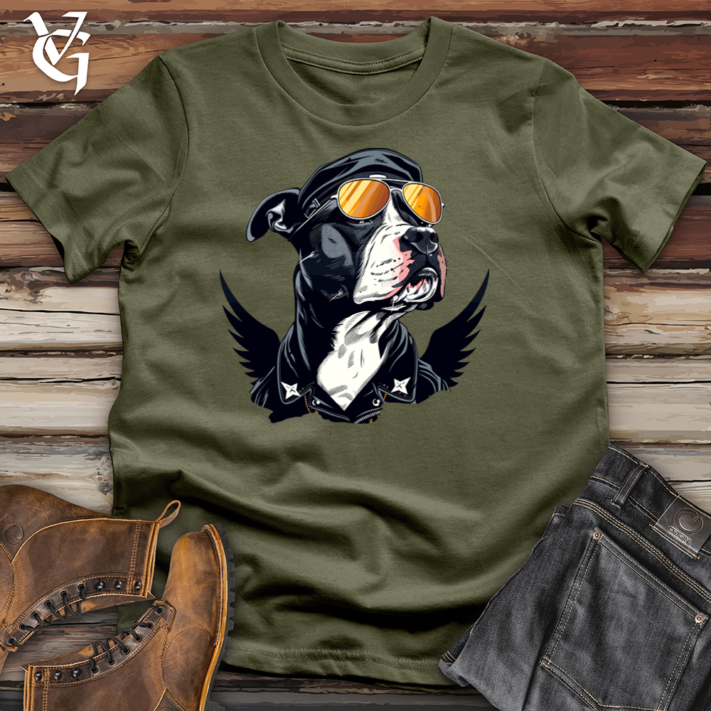 Viking Goods Aviator Amstaff Attitude Cotton Tee Military Green / L