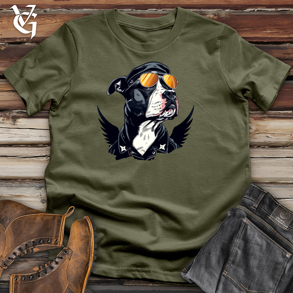 Viking Goods Aviator Amstaff Attitude Cotton Tee Military Green / L
