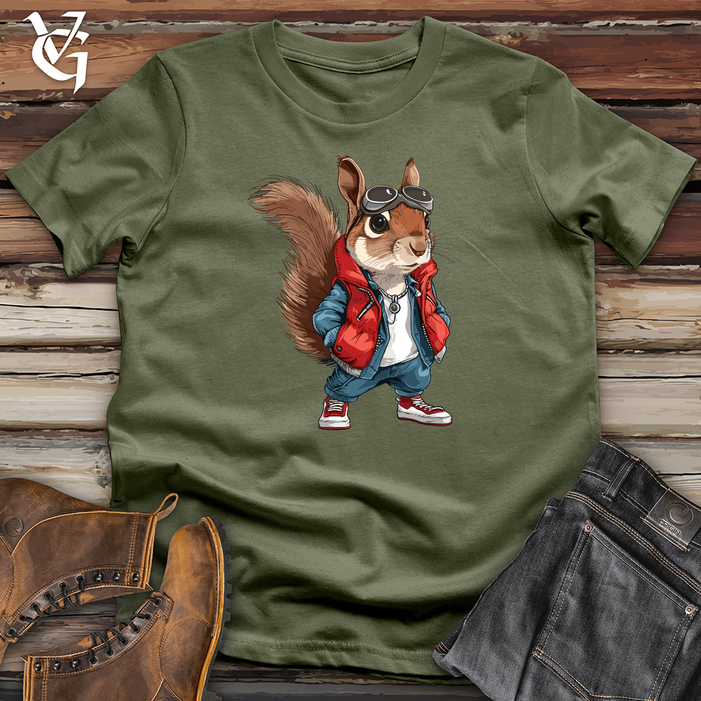 Viking Goods Back To School Squirrel Softstyle Tee Military Green / L