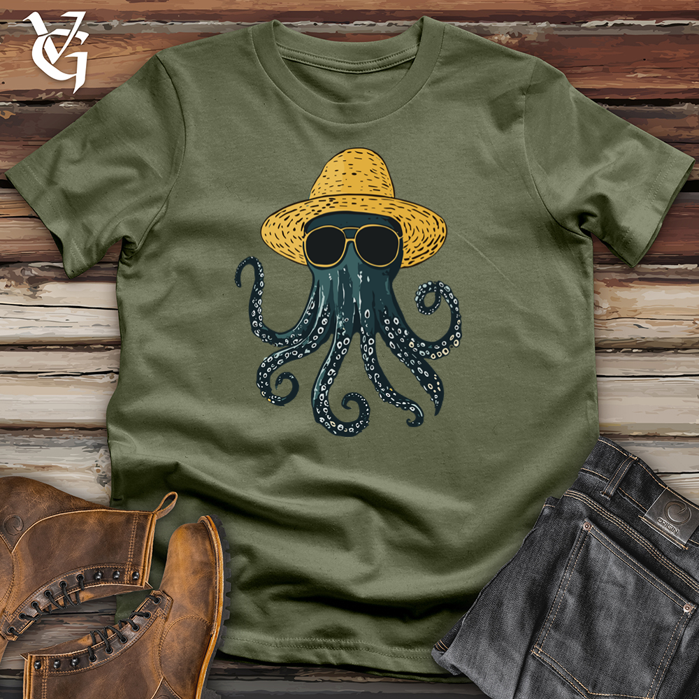 Viking Goods Beach Babe Octopus Softstyle Tee Military Green / L