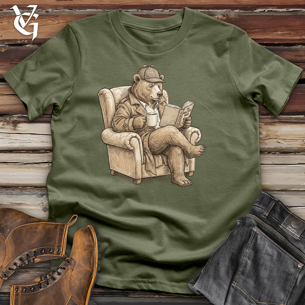 Viking Goods Bear Detective Tee Military Green / L