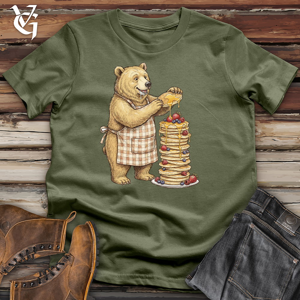 Viking Goods Bear Pancake Stack Tee Military Green / L