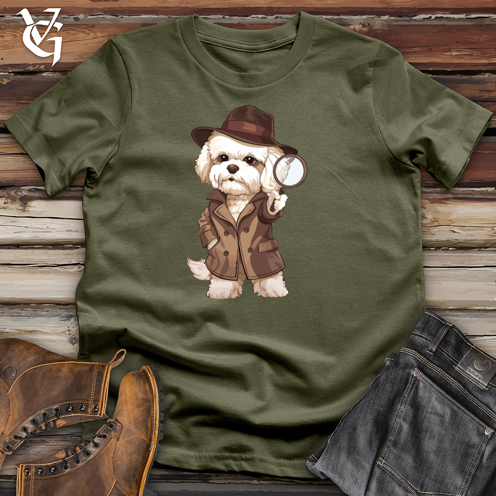 Viking Goods Bichon Detective Quest Cotton Tee Military Green / L