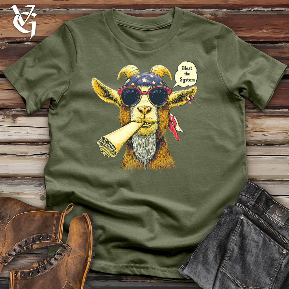 Viking Goods Bleat the System Softstyle Tee Military Green / L