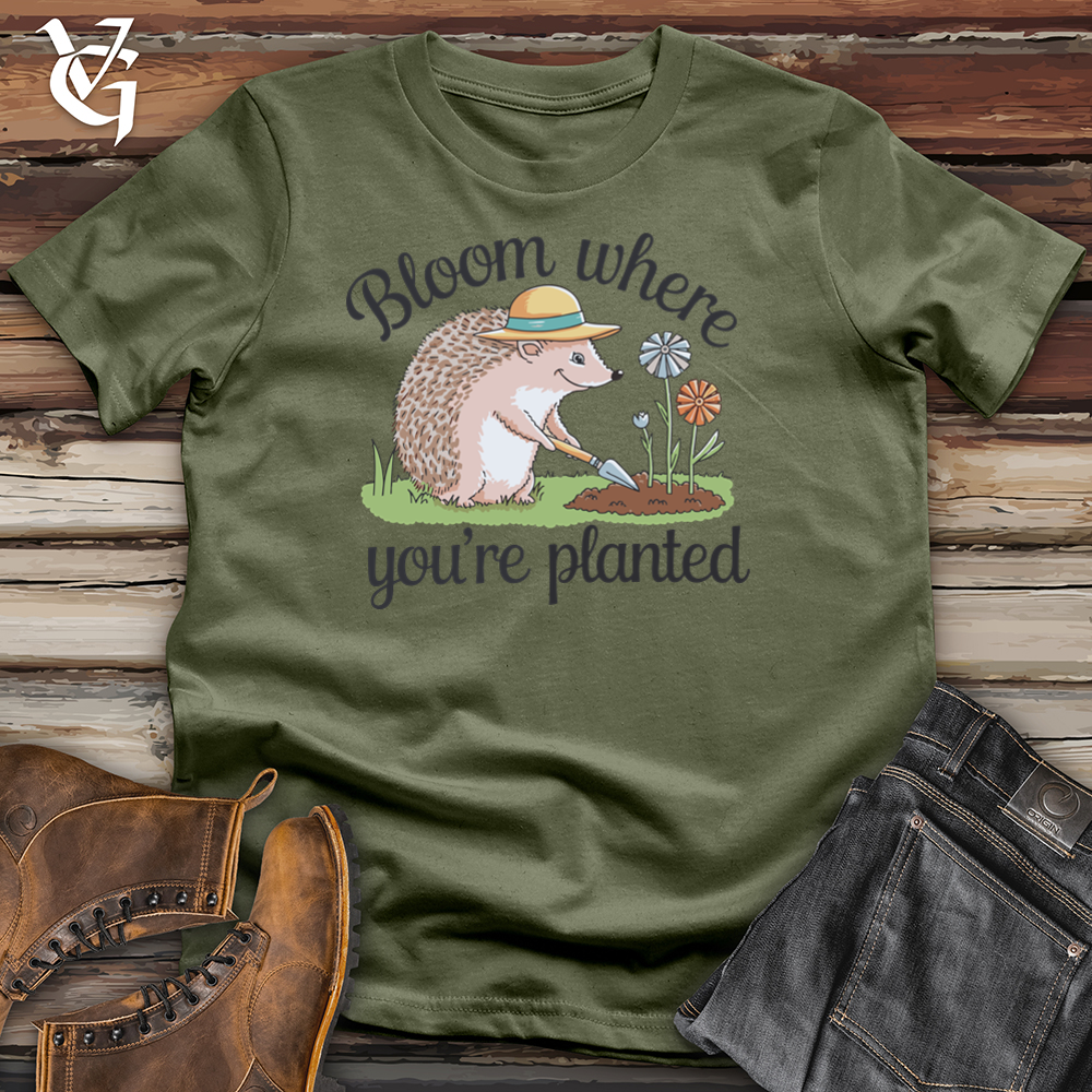 Viking Goods Bloom Where You are Planted Softstyle Tee Military Green / L