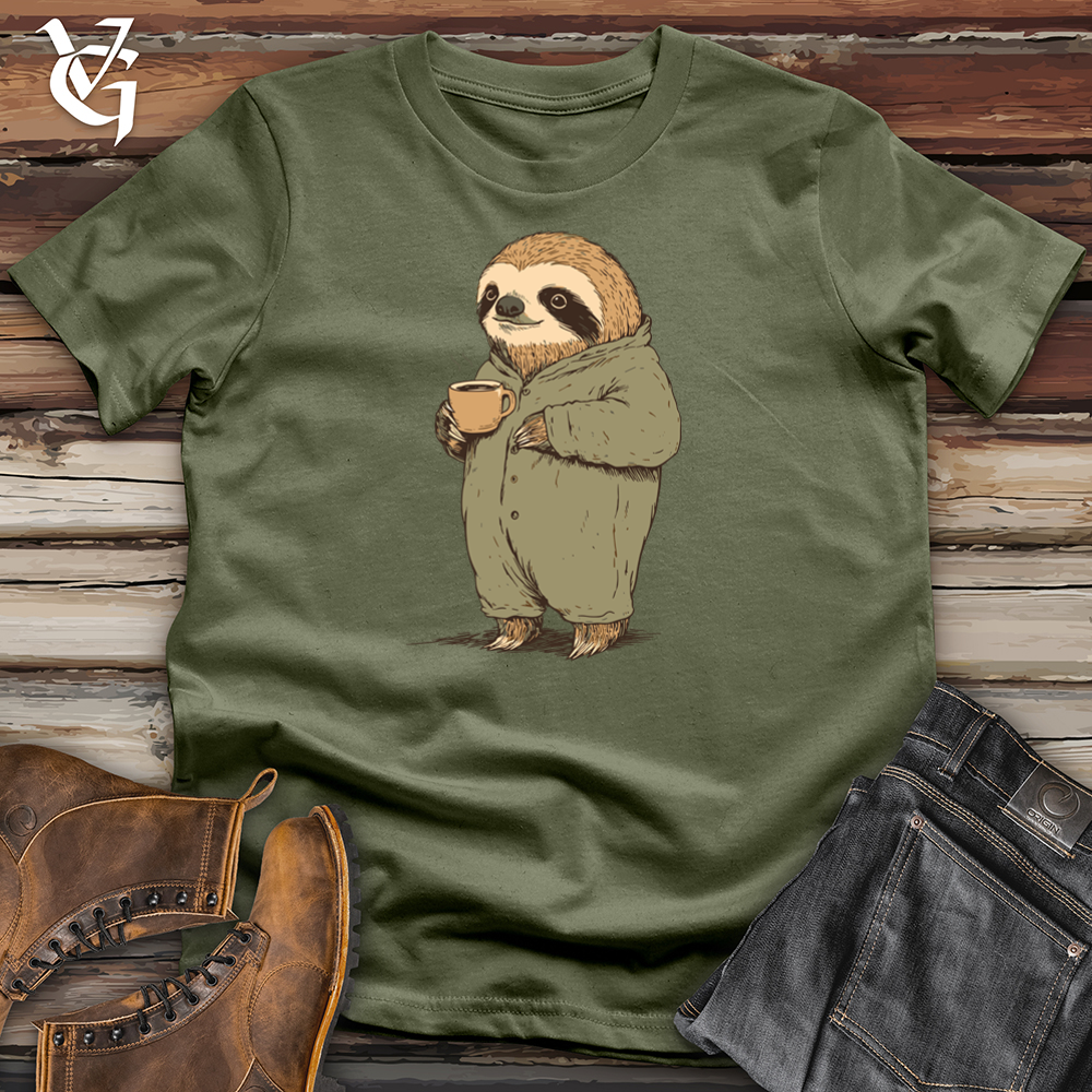 Viking Goods Blue Collar Sloth Softstyle Tee Military Green / L