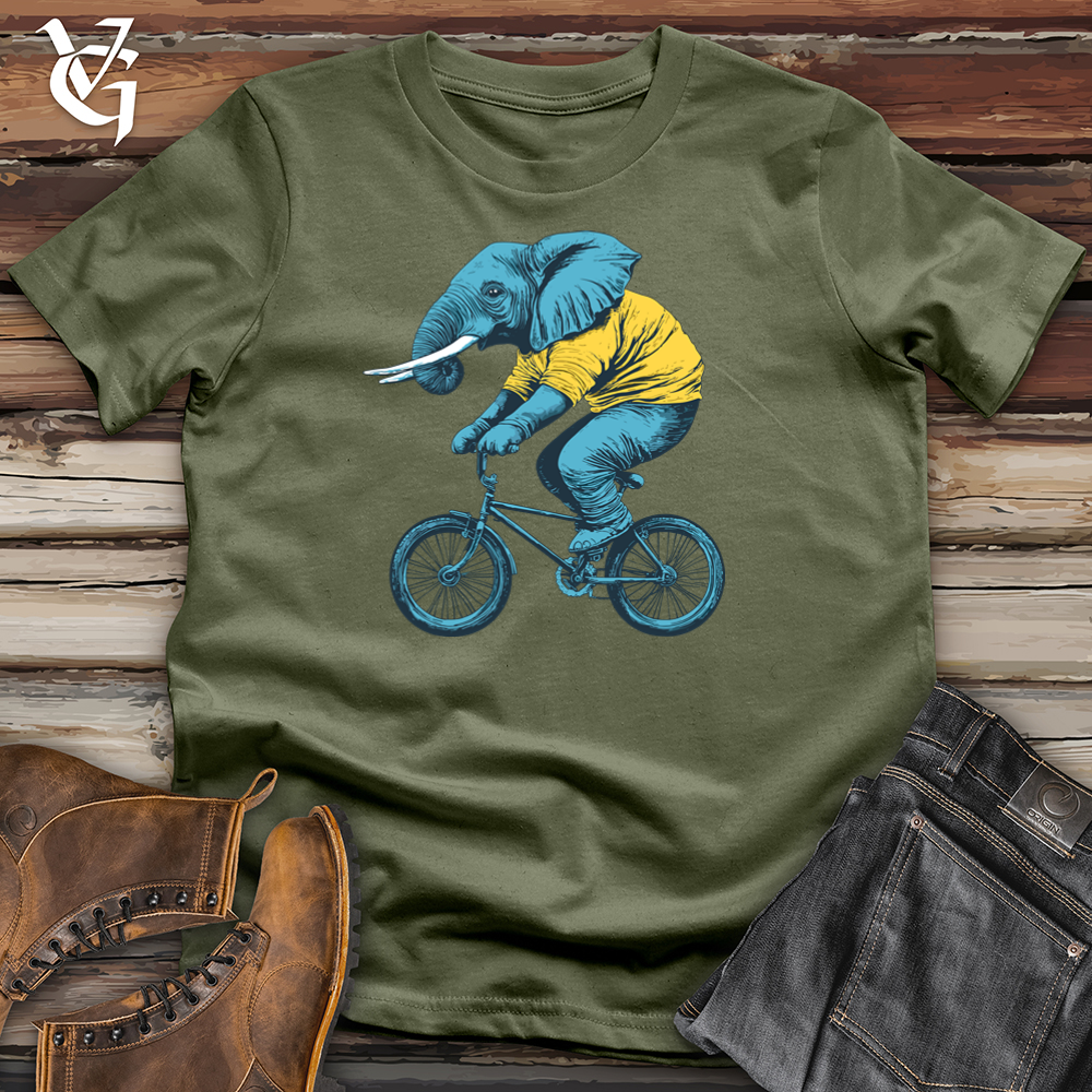 Viking Goods Blue Elephant Biker Softstyle Tee Military Green / L