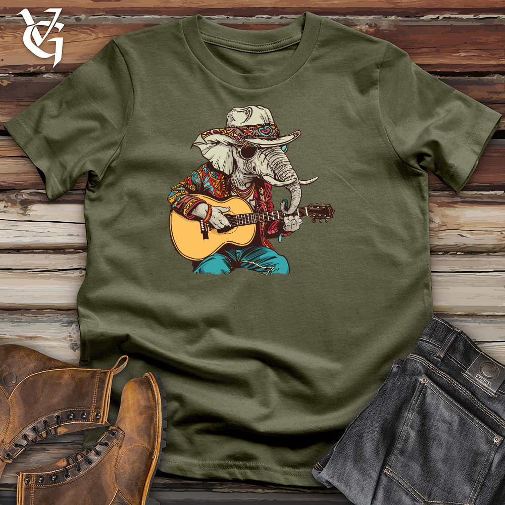 Viking Goods Bohemian Elephant Serenade Cotton Tee Military Green / L