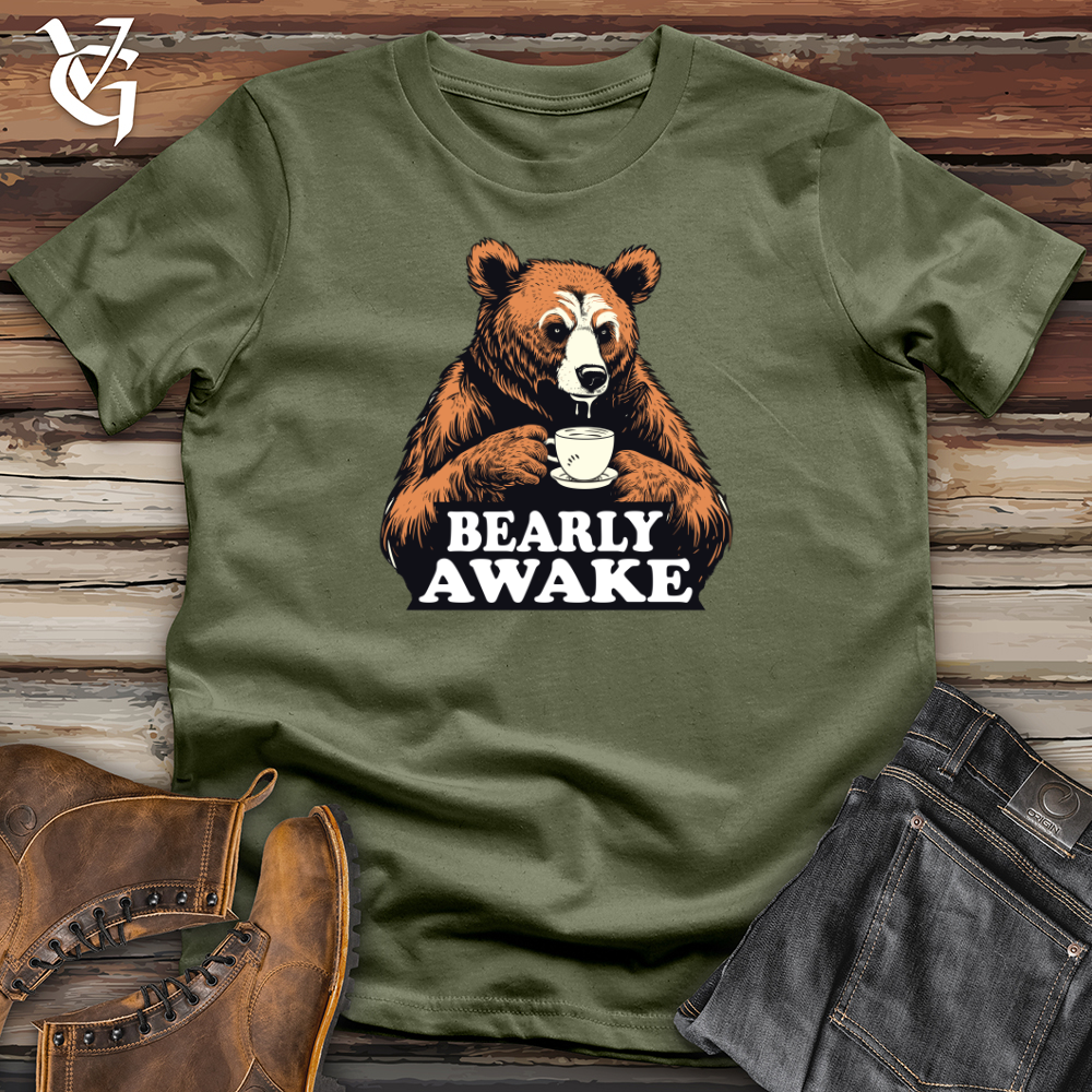 Viking Goods Buzzin Bear Softstyle Tee Military Green / L