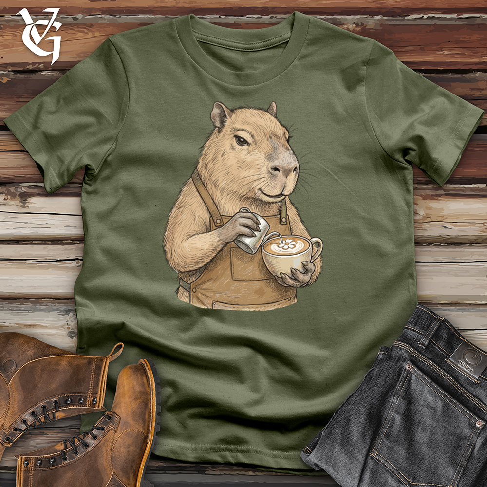 Viking Goods Capybara Barista Tee Military Green / L