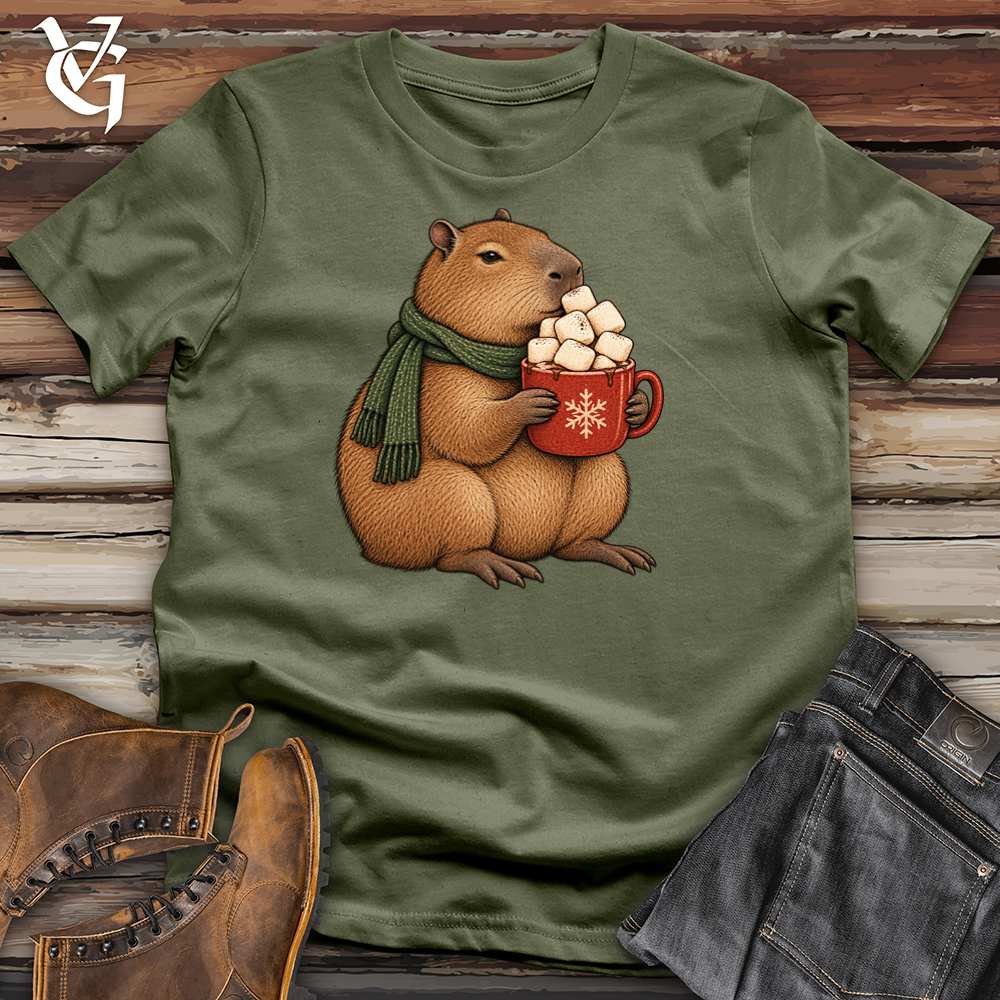 Viking Goods Capybara Hot Chocolate Tee Military Green / L