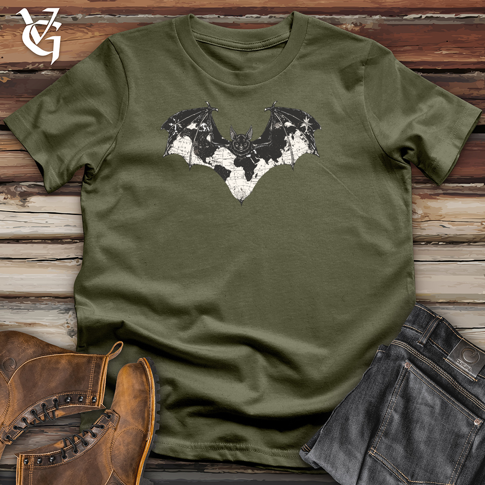 Viking Goods Cartographic Bat Explorer Cotton Tee Military Green / L