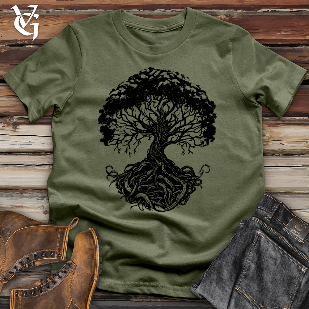 Viking Goods Celtic Roots Run Deep Softstyle Tee Military Green / L