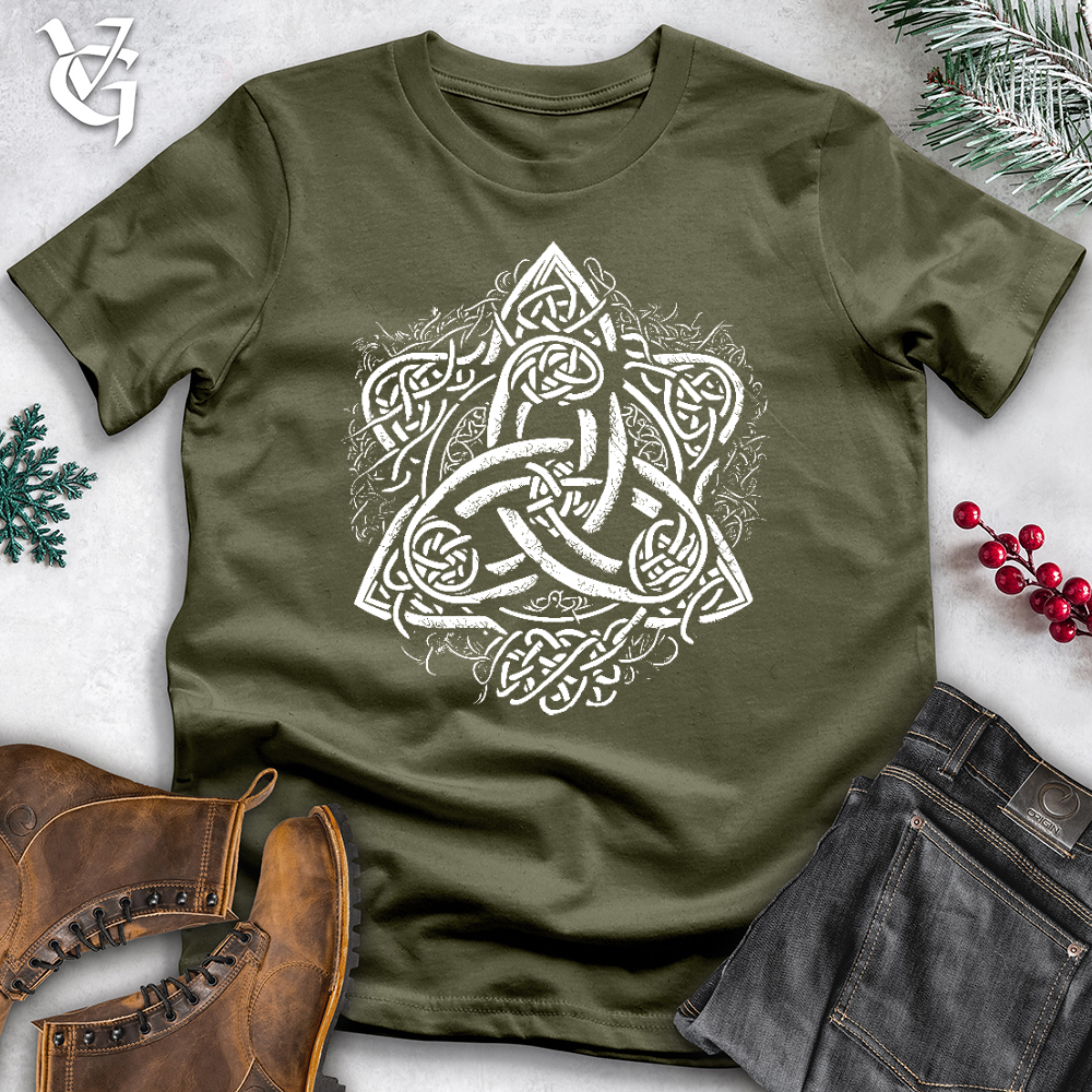 Viking Goods Celtic Trinity Emblem Cotton Tee Military Green / L