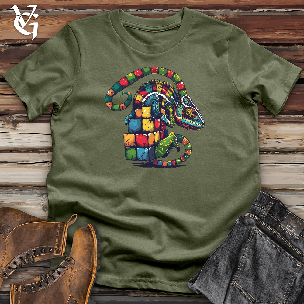 Viking Goods Chameleon Cube Transformation Softstyle Tee Military Green / L