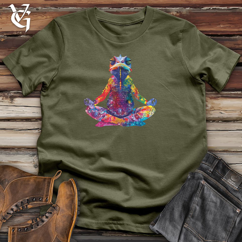 Viking Goods Chameleon Zen Mandala Cotton Tee Military Green / L