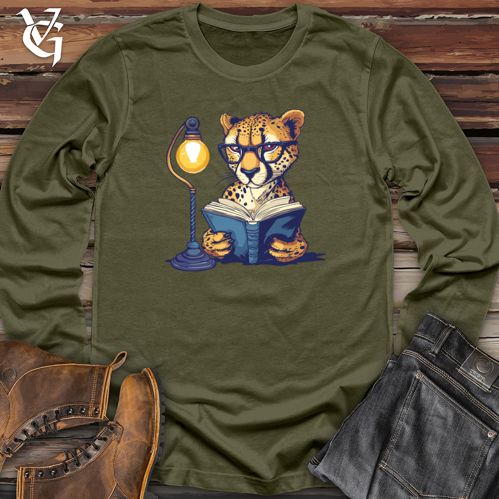 Viking Goods Cheetah Bookworm Study Long Sleeve Military Green / L