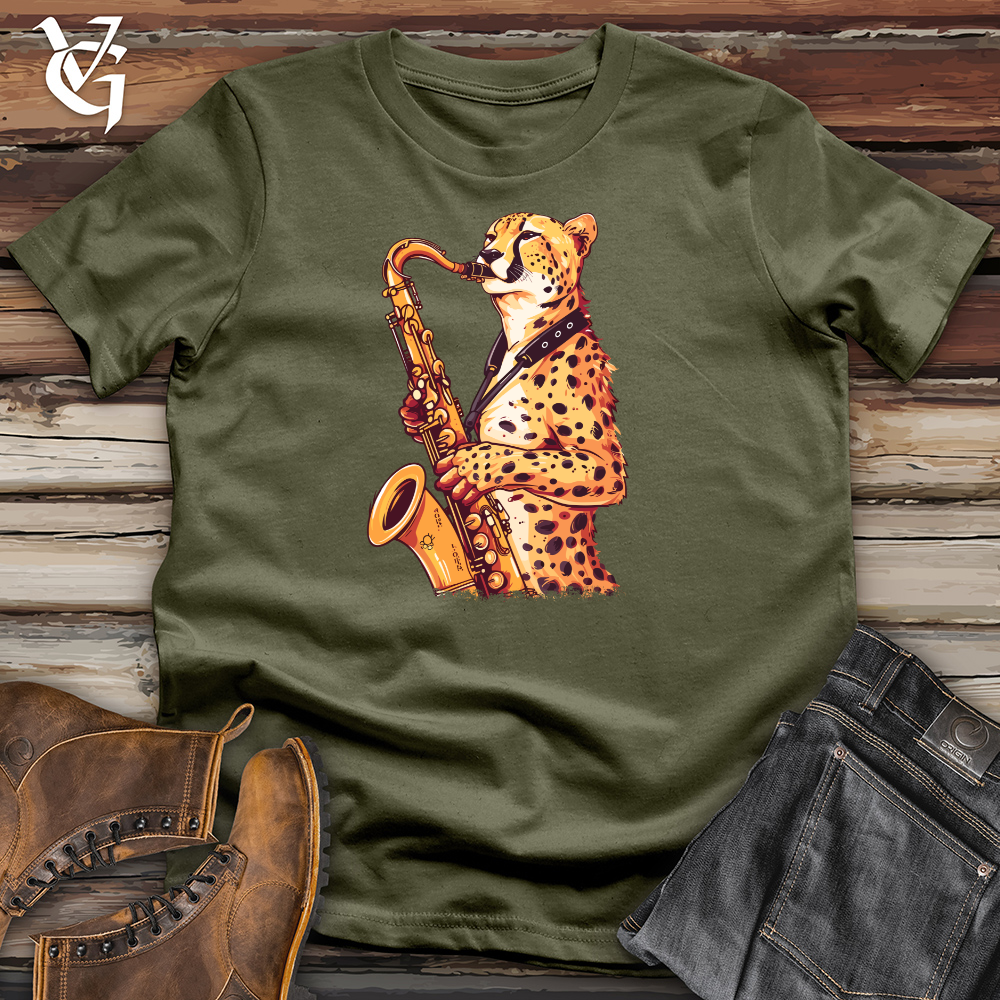 Viking Goods Cheetah Saxophone Groove Cotton Tee Military Green / L