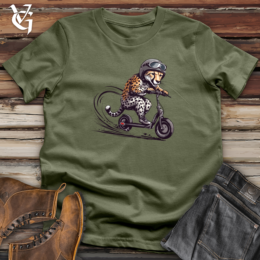 Viking Goods Cheetah Scooter Rush Softstyle Tee Military Green / L
