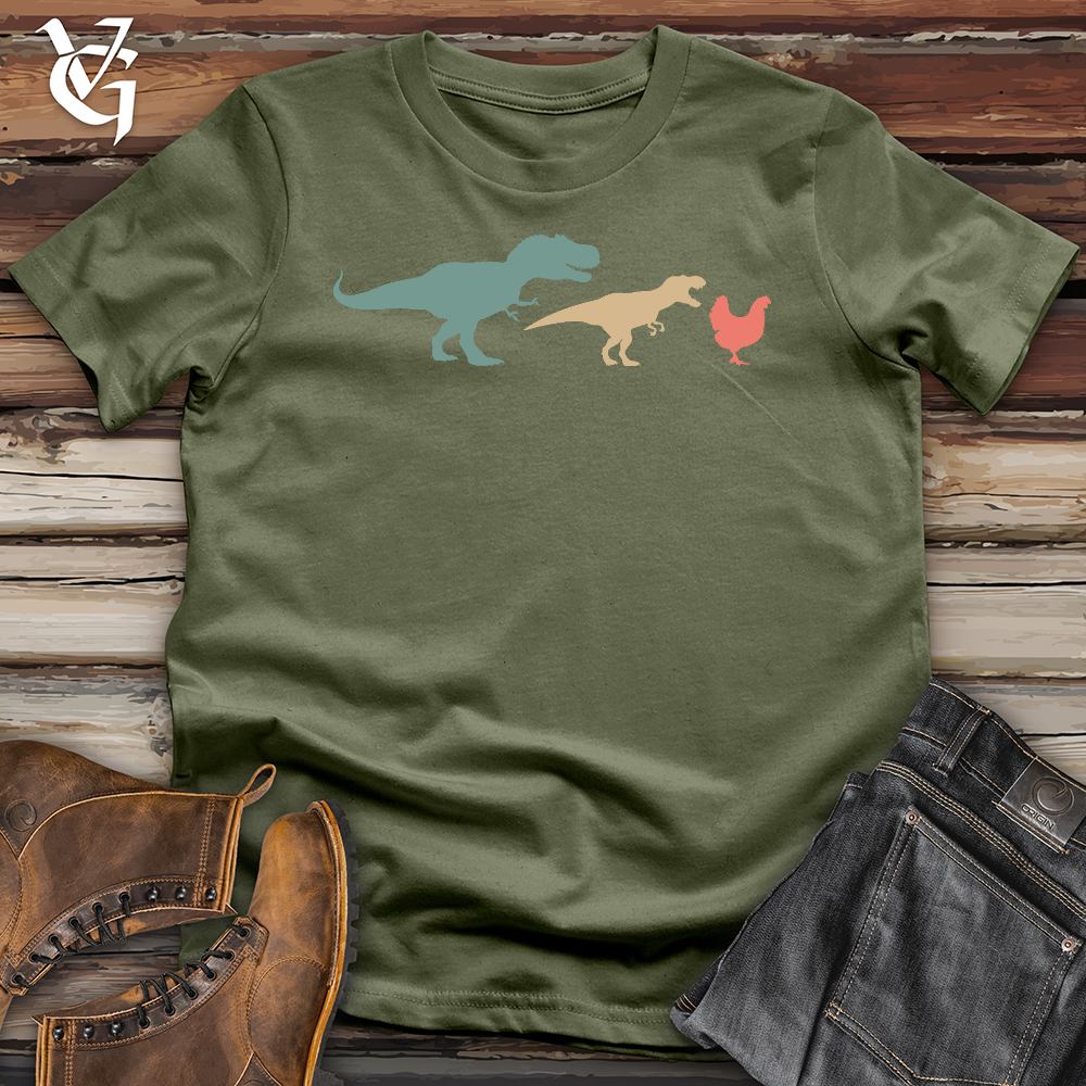 Viking Goods Chicken Evolution Softstyle Tee Military Green / L