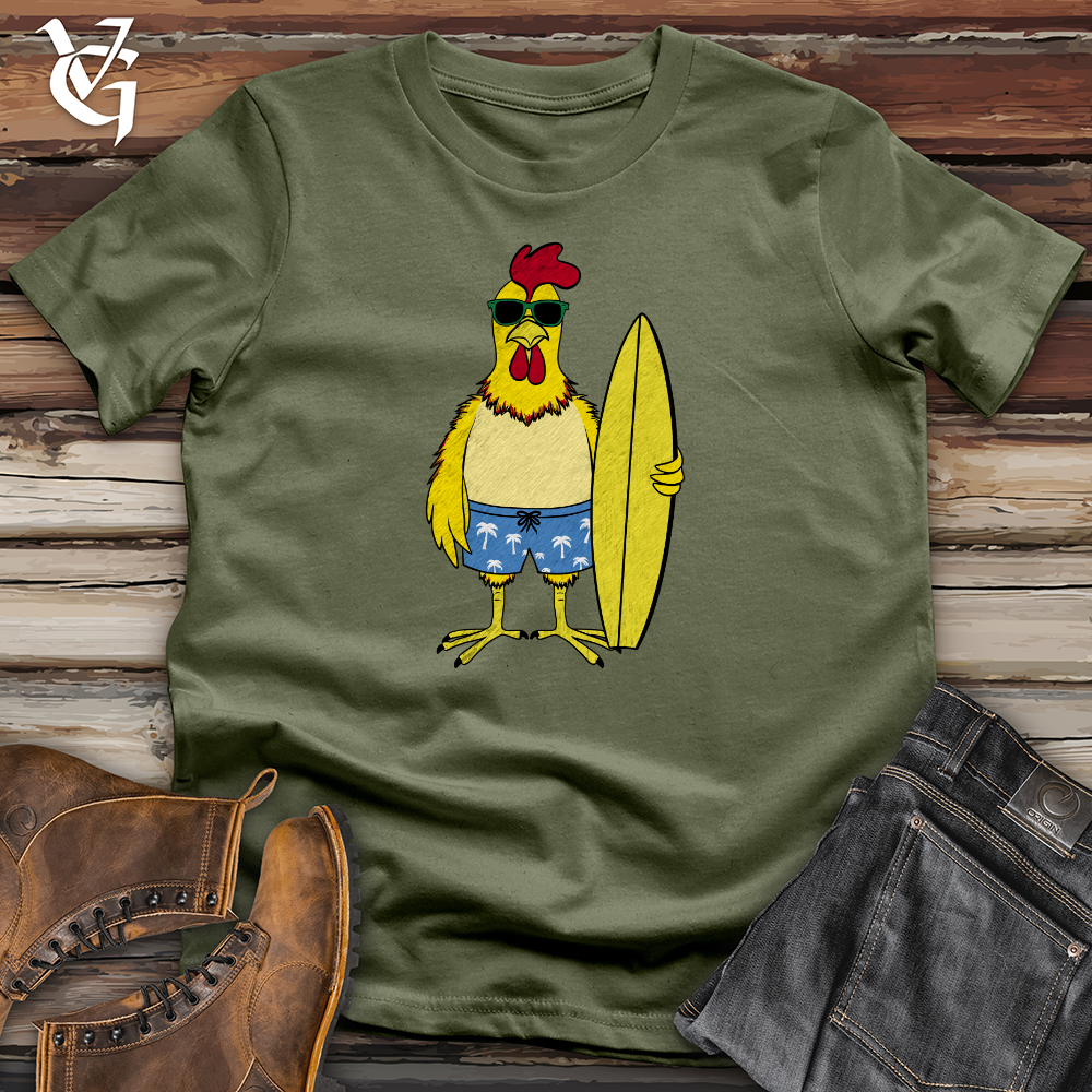 Viking Goods Chicken Surf Softstyle Tee Military Green / L