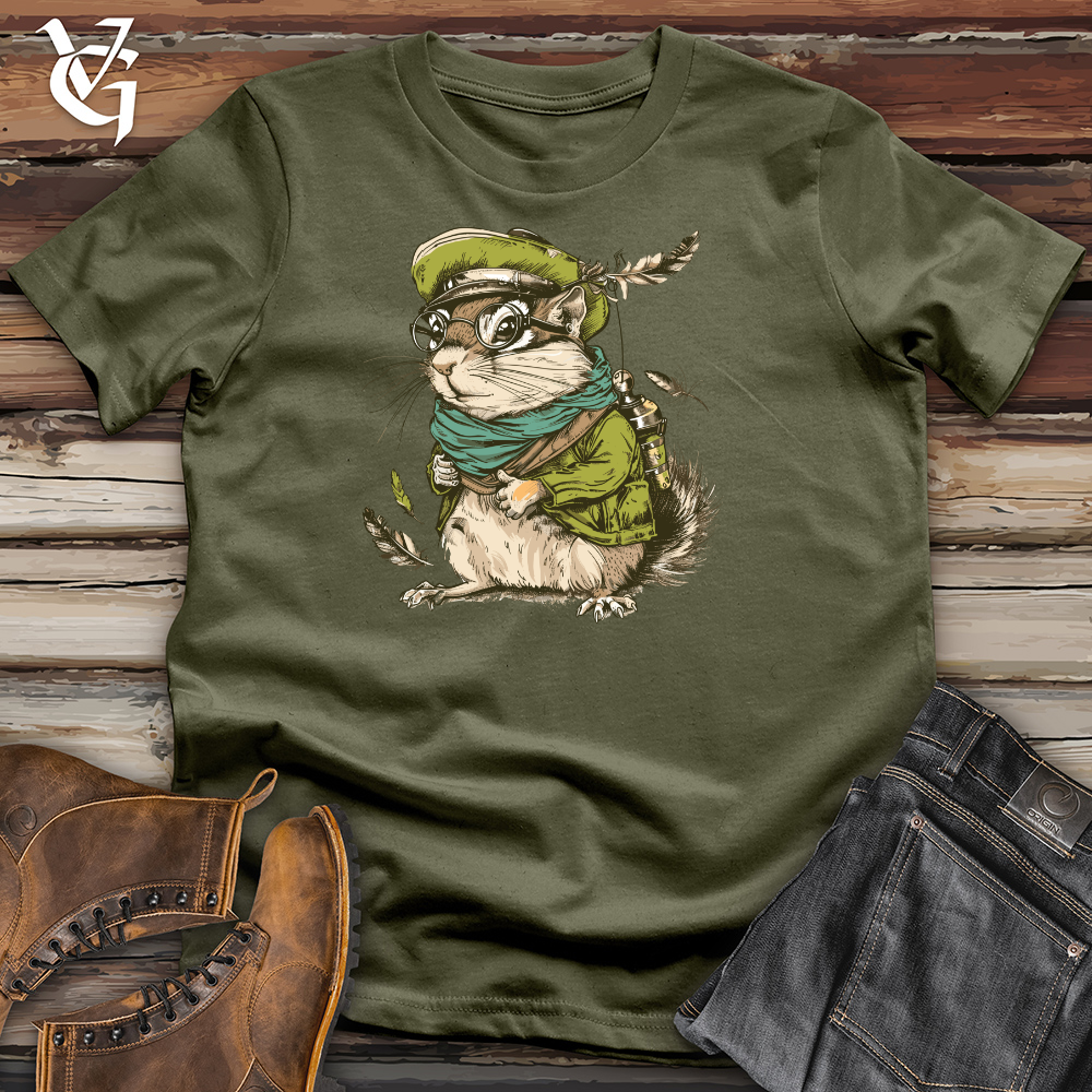 Viking Goods Chipmunk Explorer Emblem Cotton Tee Military Green / L