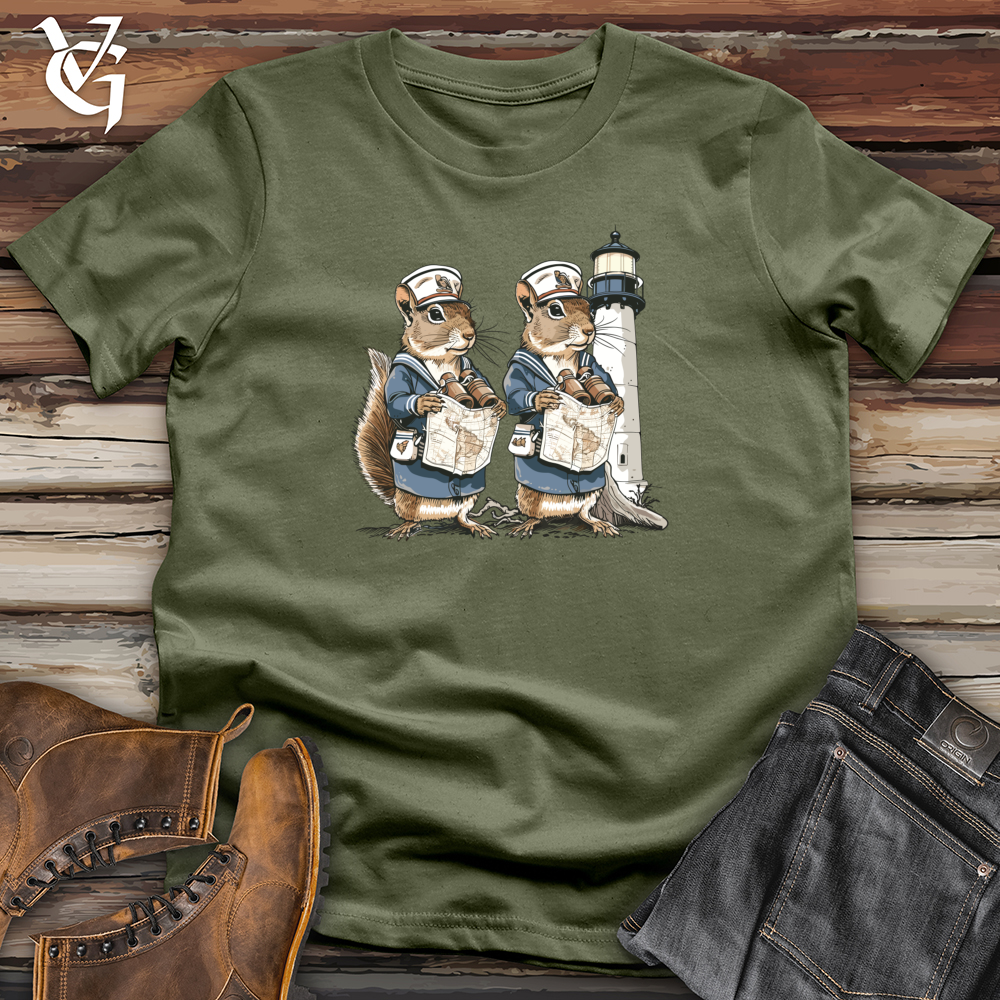 Viking Goods Chipmunk Sailor Duo Softstyle Tee Military Green / L