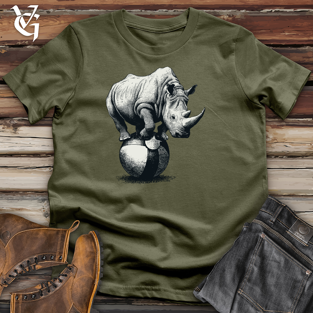 Viking Goods Circus Rhino Cotton Tee Military Green / L