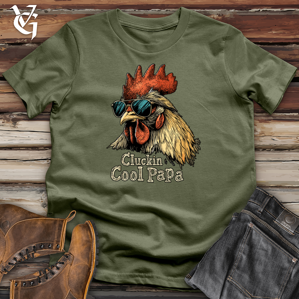 Viking Goods Cluckin Cool Papa Softstyle Tee Military Green / L