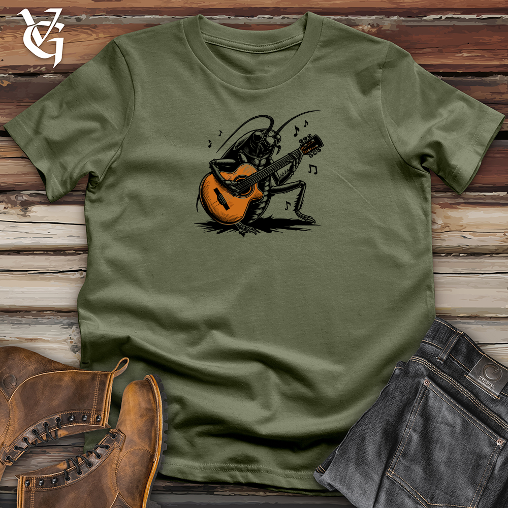 Viking Goods Cockroach Holding a Guitar Softstyle Tee Military Green / L