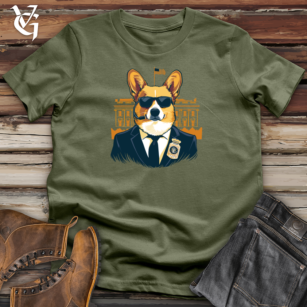 Viking Goods Corgi Secret Service Softstyle Tee Military Green / L