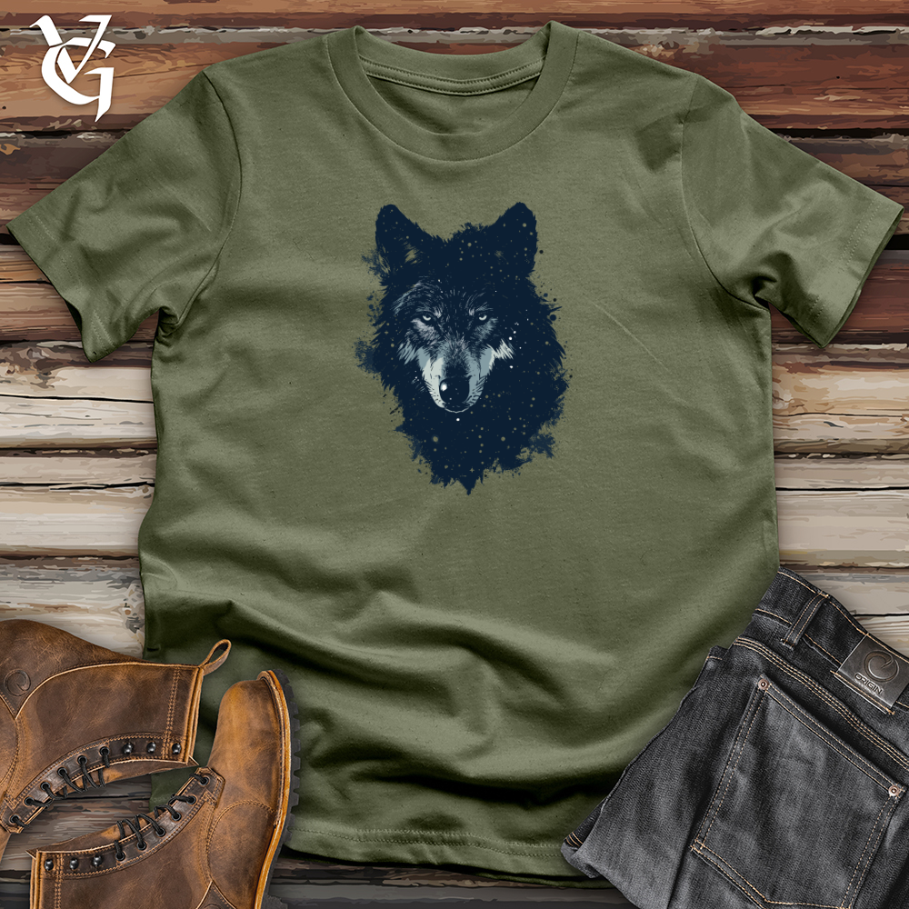 Viking Goods Cosmic Wolf Essence Softstyle Tee Military Green / L