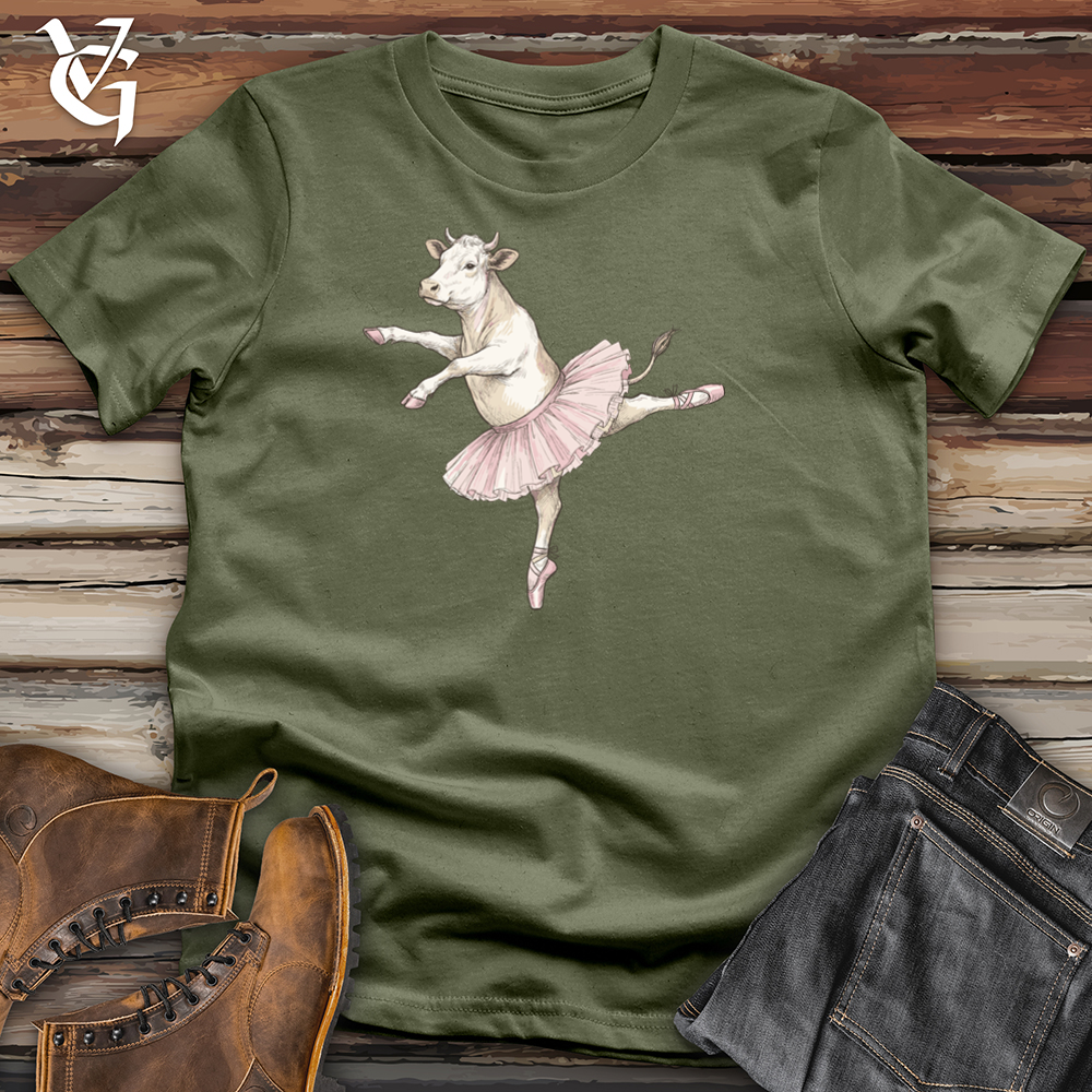 Viking Goods Cow Ballet Dancer Tee Military Green / L