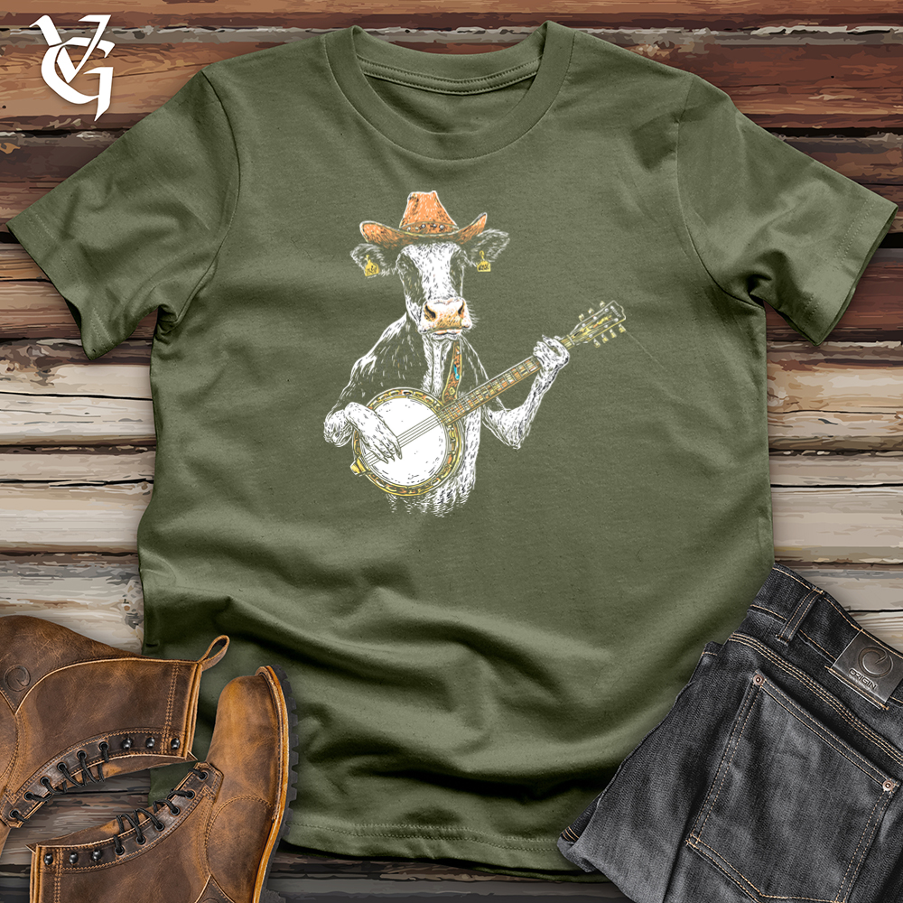 Viking Goods Cow Banjo Cowboy Softstyle Tee Military Green / L