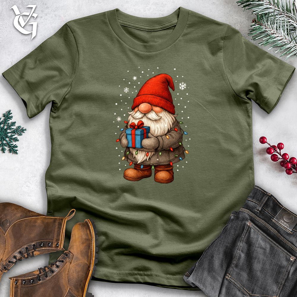 Viking Goods Cute Winter Gnomes Softstyle Tee Military Green / L