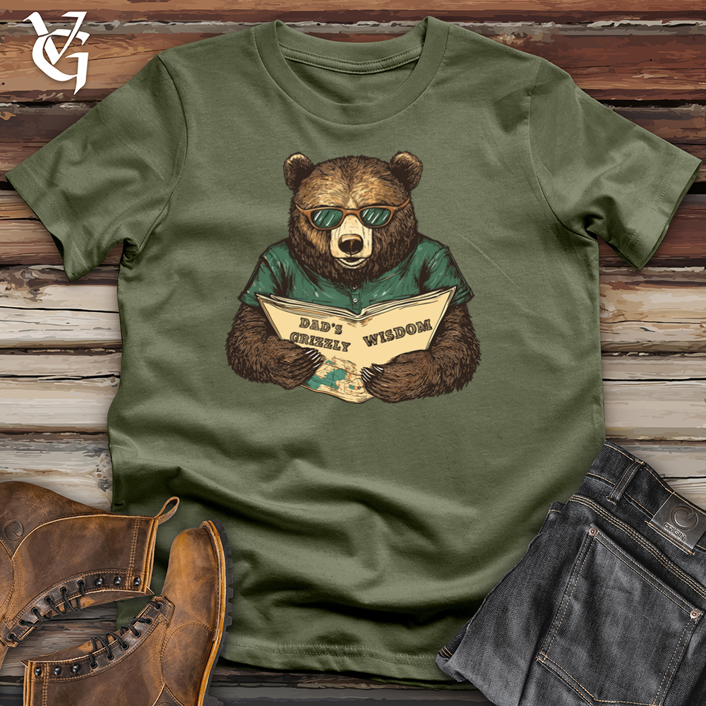 Viking Goods Dad's Grizzly Wisdom Softstyle Tee Military Green / L