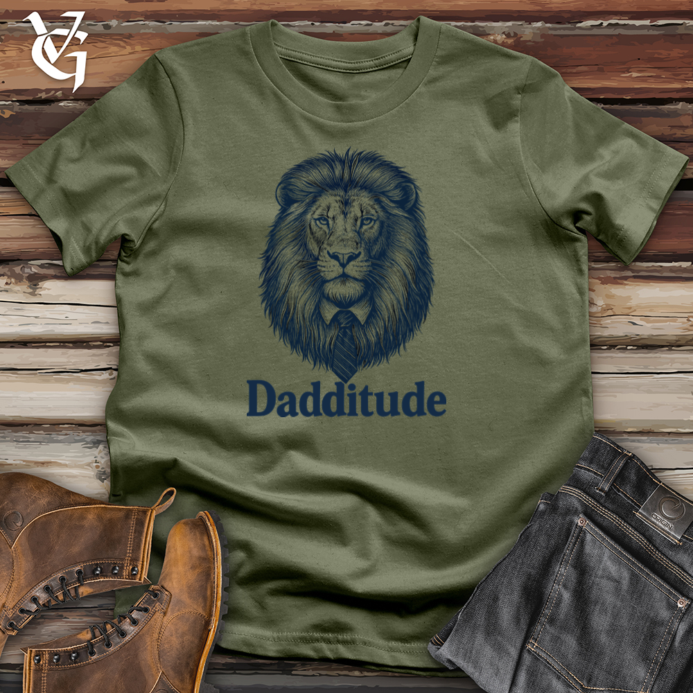 Viking Goods Dadditude Lion Softstyle Tee Military Green / L