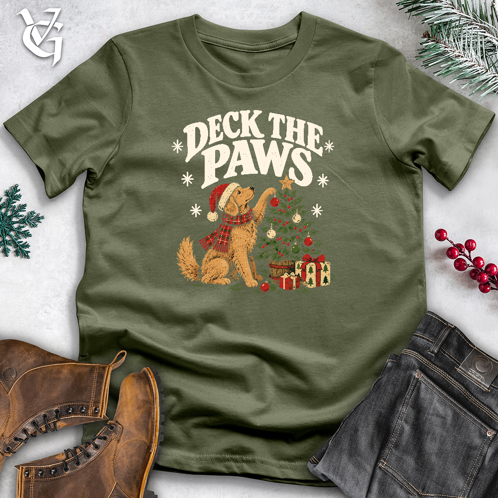 Viking Goods Deck The Paws Softstyle Tee Military Green / L