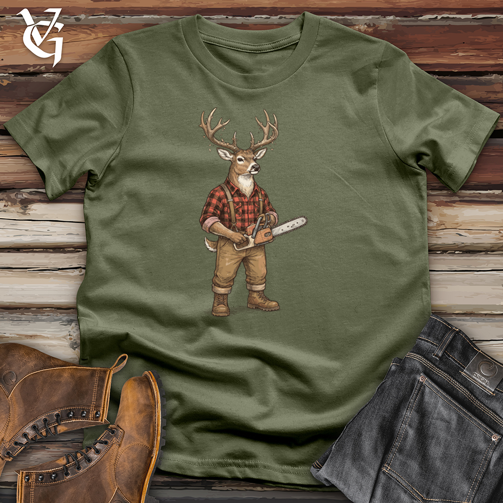 Viking Goods Deer Lumberjack Tee Military Green / L