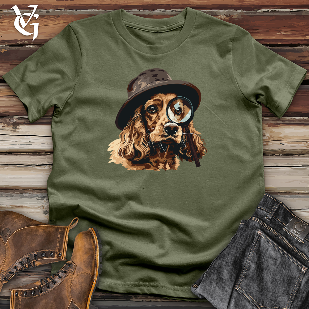 Viking Goods Detective Spaniel Sleuth Softstyle Tee Military Green / L