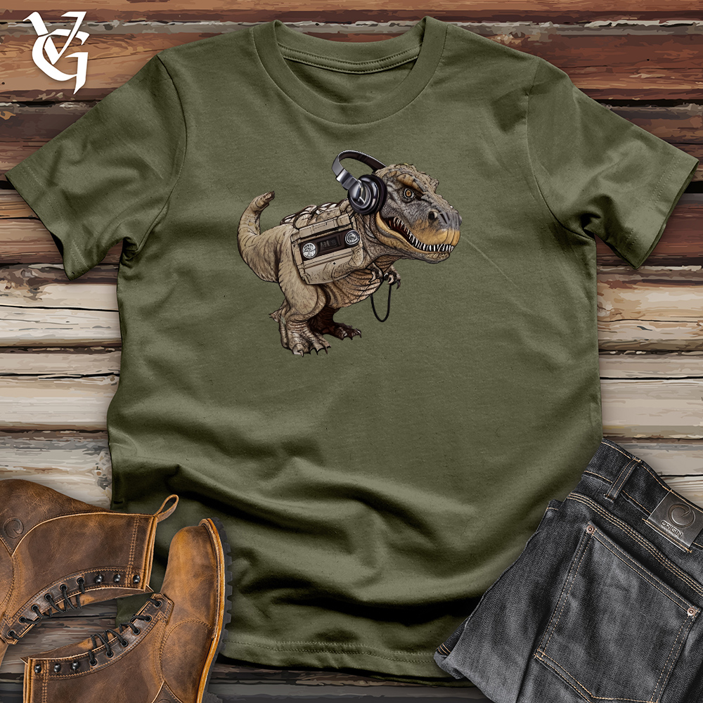 Viking Goods Dinosaur Cassete Player Cotton Tee Military Green / L