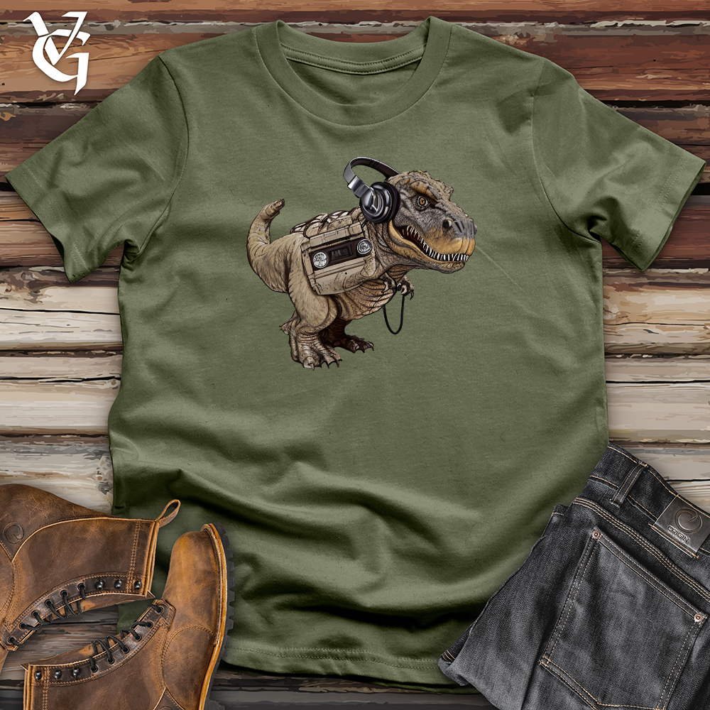 Viking Goods Dinosaur Cassete Player Softstyle Tee Military Green / L