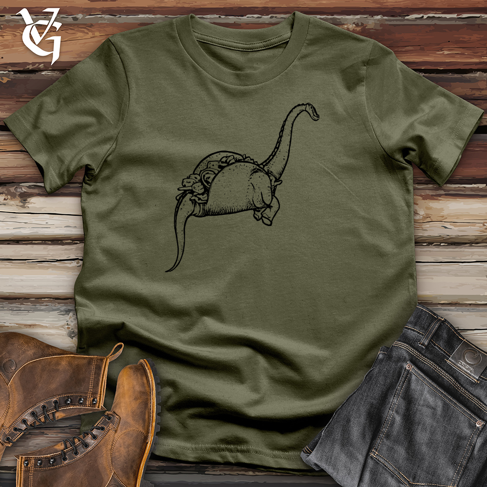 Viking Goods Dinosaur taco Cotton Tee Military Green / L