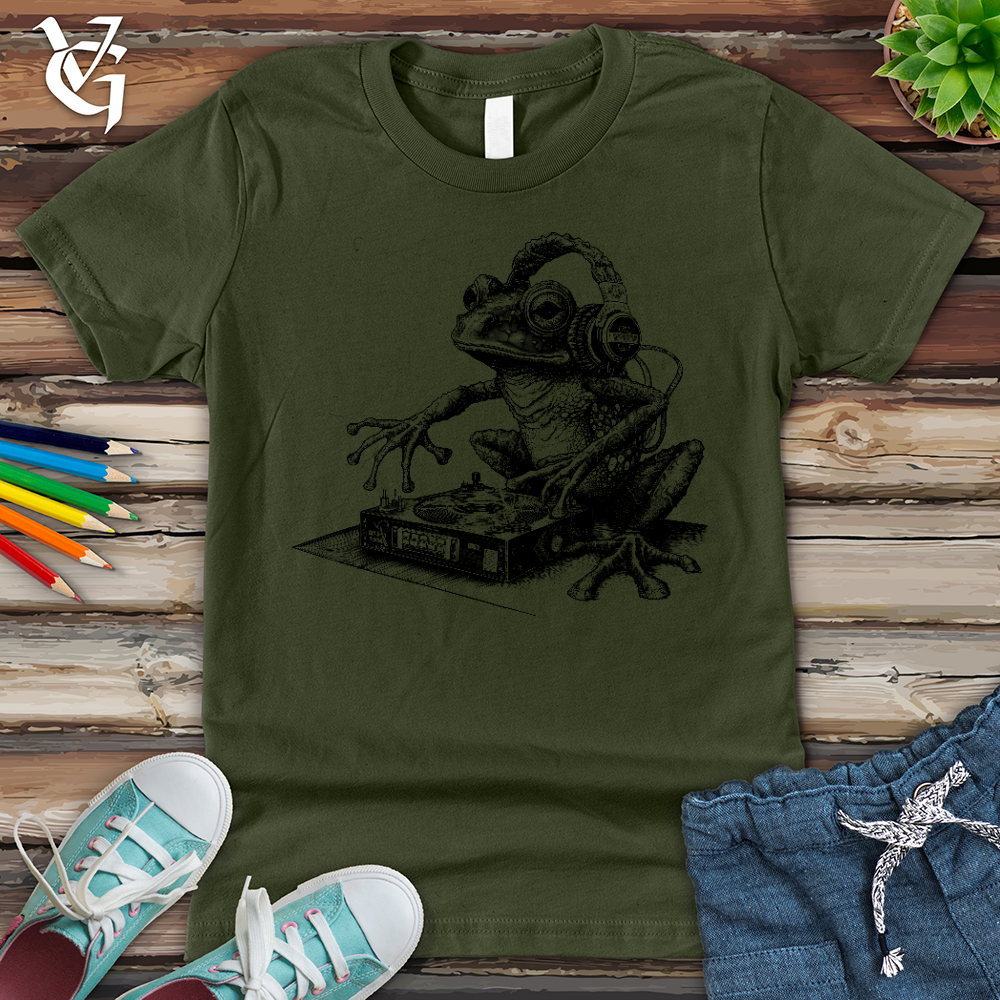 Viking Goods Dj Frog Youth Tee Military Green / L
