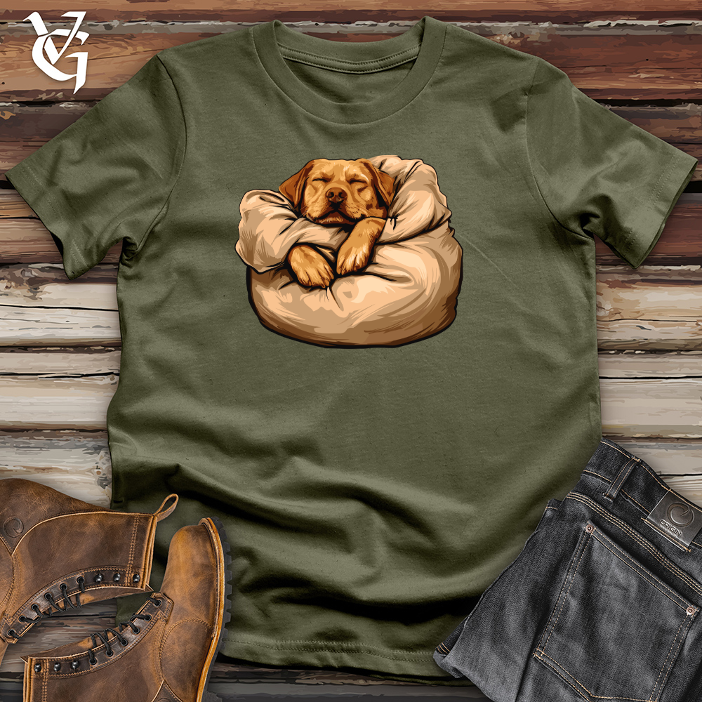Viking Goods Dog Beanbag Snooze Cotton Tee Military Green / L